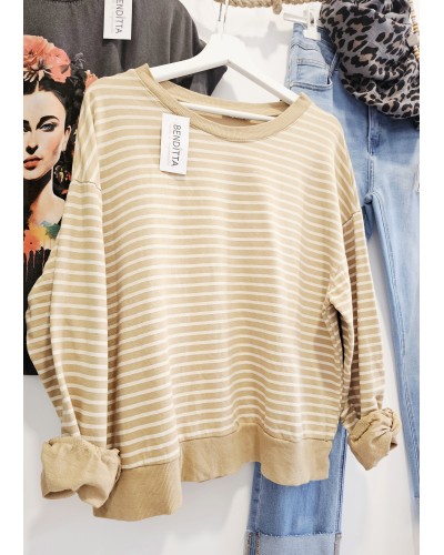 Sudadera Fina / Marinera Beige