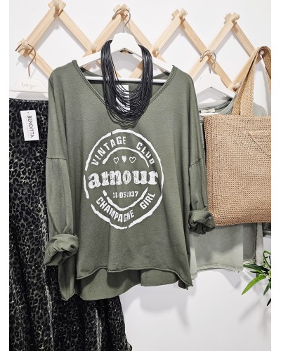Camiseta Vintage / Amour Verde