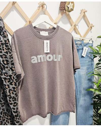 Sudadera Amour Plata / Marrón