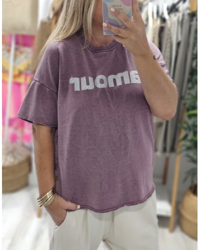 Sudadera Amour Plata / Burdeos