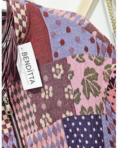 Bomber Patchwork Burdeos