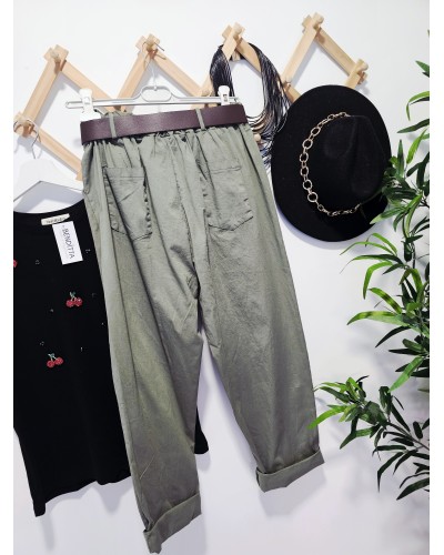 Pantalón Tobillero / Cinturón Verde