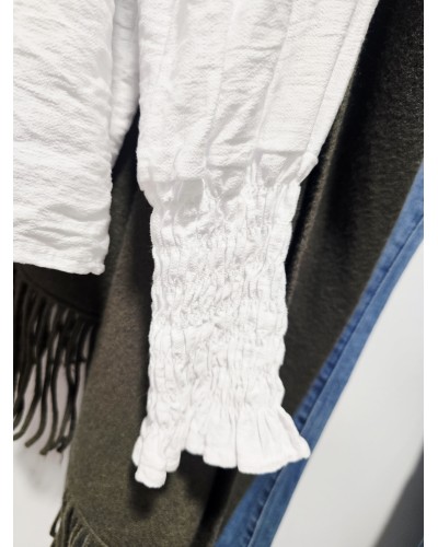 Blusa Fruncida Blanco