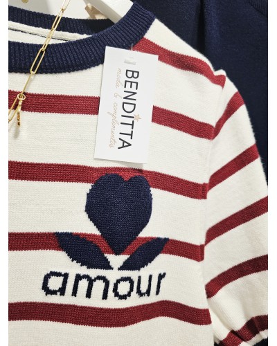 Jersey Rayas / Amour Burdeos
