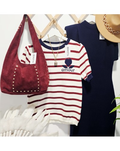 Jersey Rayas / Amour Burdeos