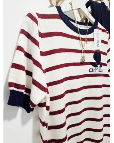 Jersey Rayas / Amour Burdeos