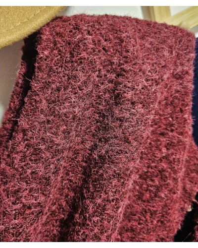 Chaleco Botones / Textura Granate