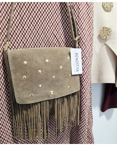 Bolso Tachas / Flecos Topo