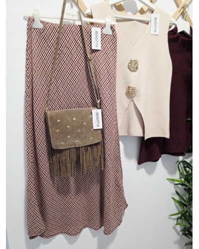 Bolso Tachas / Flecos Topo
