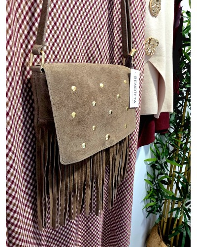 Bolso Tachas / Flecos Topo