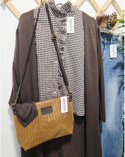 Bolso / Sobre Trenzado Camel