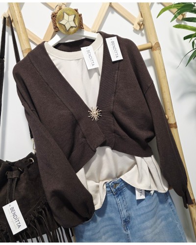 Chaqueta Crop / Sol Chocolate
