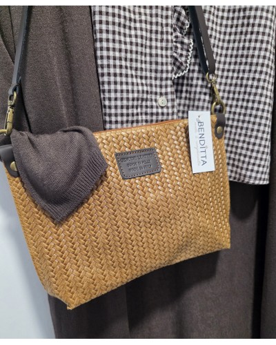 Bolso / Sobre Trenzado Camel