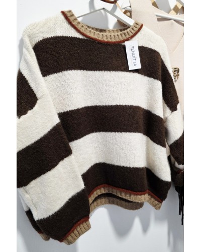 Jersey Lana / Franjas Marrón