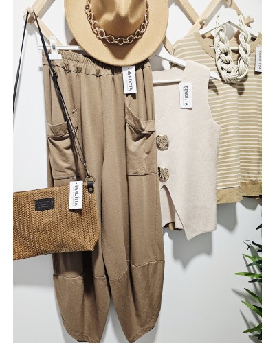 Pantalón Bombacho / Algodón Camel