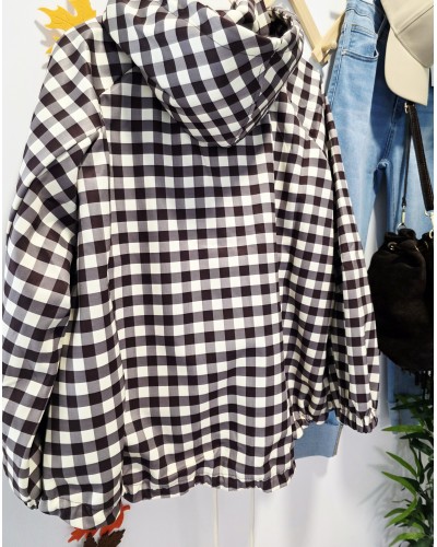 Trench Oversize Cuello Envolvente / Vichy