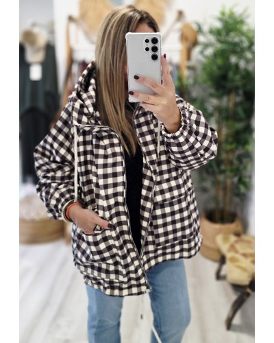 Trench Oversize Cuello Envolvente / Vichy