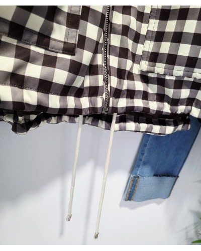 Trench Oversize Cuello Envolvente / Vichy
