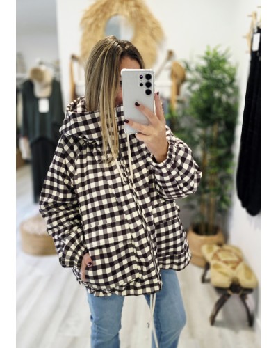 Trench Oversize Cuello Envolvente / Vichy