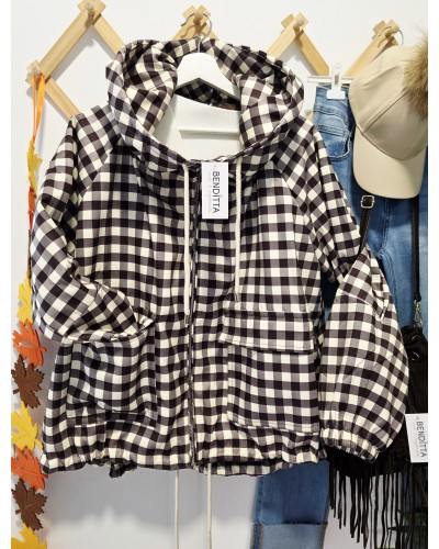 Trench Oversize Cuello Envolvente / Vichy