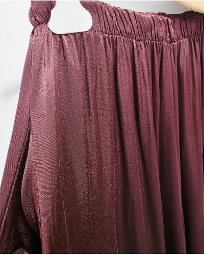 Pantalón Bombacho / Bolsillos Borgoña