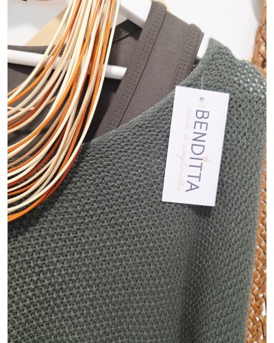 Vestido Tul + Jersey Verde Oliva
