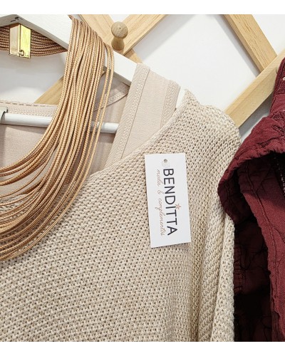 Vestido Tul + Jersey Tostado