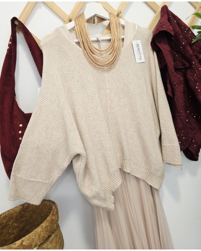 Vestido Tul + Jersey Tostado