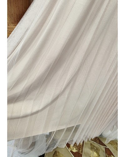 Vestido Tul + Jersey Tostado