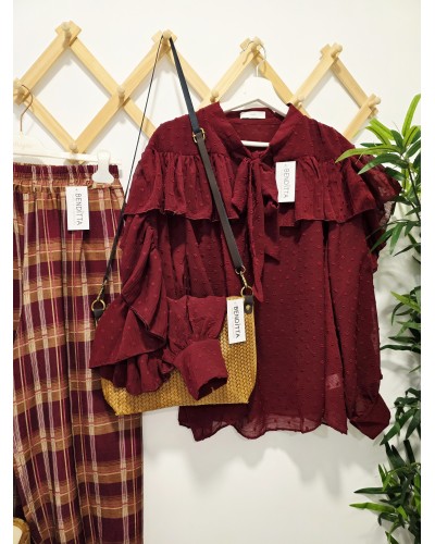 Blusa Plumeti / Lazada Borgoña