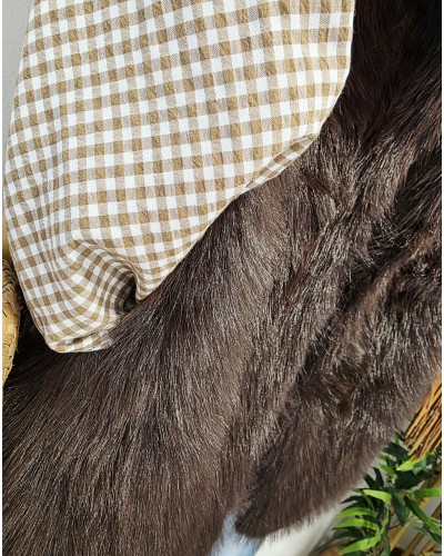 Chaleco Efecto Pelo Chocolate