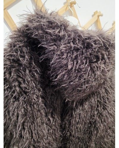 Chaquetón Pelo / Capucha Chocolate