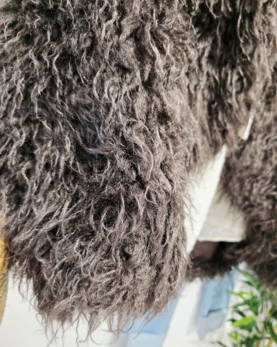 Chaquetón Pelo / Capucha Chocolate