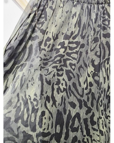 Pantalón Bombacho / Animal Print Verde