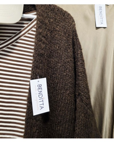 Cardigan Lana / Bolsillos Marrón