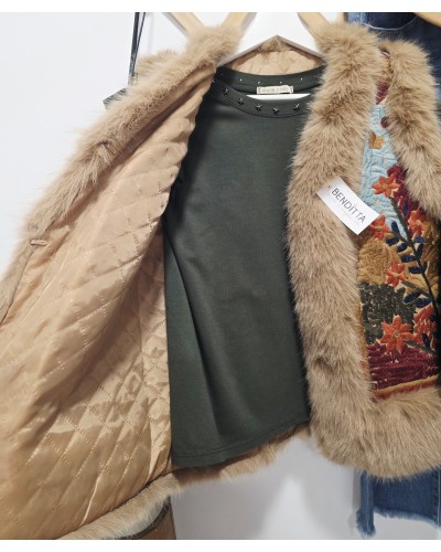 Chaleco Boho / Bordados Camel