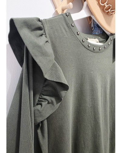 Camiseta Tachas / Estrellas Verde