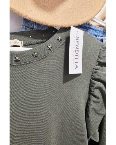 Camiseta Tachas / Estrellas Verde