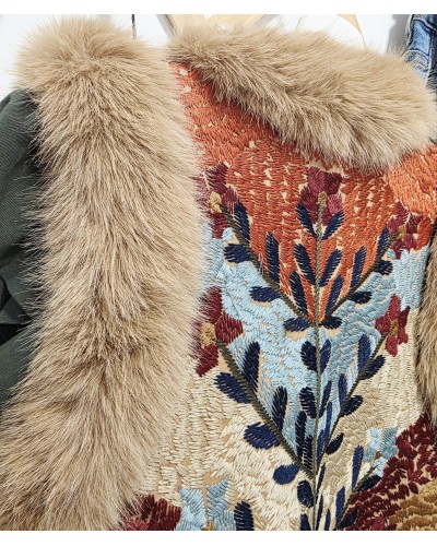 Chaleco Boho / Bordados Camel