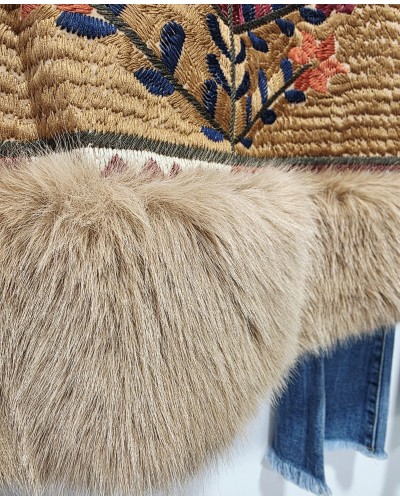 Chaleco Boho / Bordados Camel