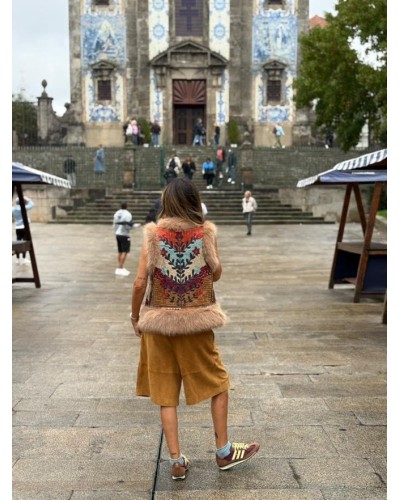 Chaleco Boho / Bordados Camel