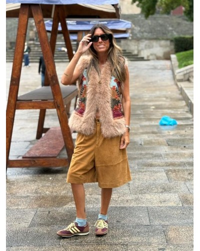 Chaleco Boho / Bordados Camel