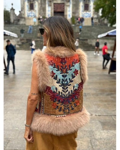 Chaleco Boho / Bordados Camel