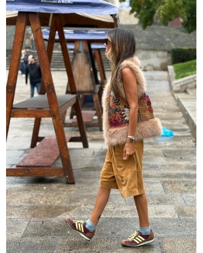 Chaleco Boho / Bordados Camel