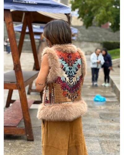 Chaleco Boho / Bordados Camel