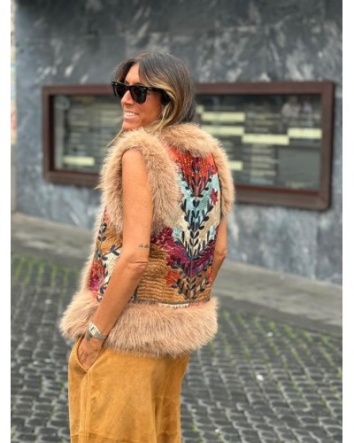 Chaleco Boho / Bordados Camel