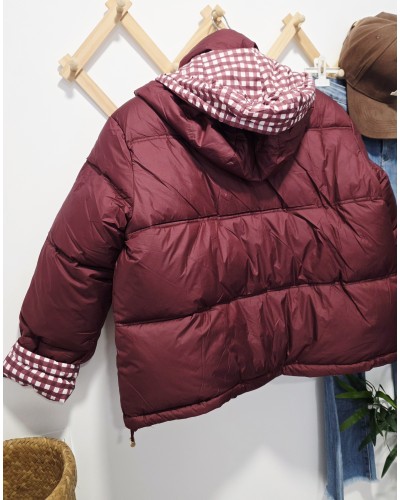 Anorak Reversible / Vichy Burdeos