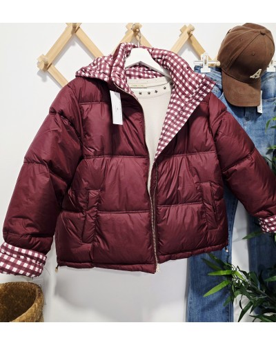 Anorak Reversible / Vichy Burdeos