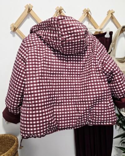 Anorak Reversible / Vichy Burdeos