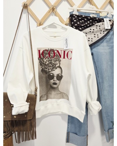Sudadera Blanco Iconic